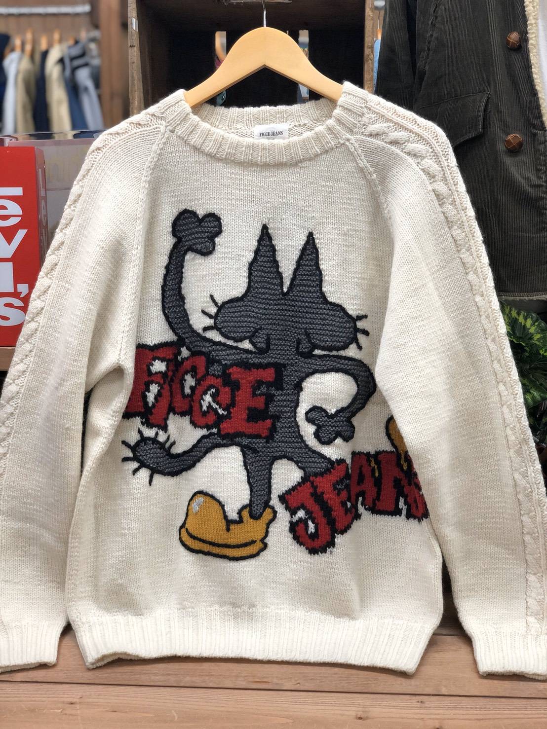 ficce　フィッチェ　HAND KNIT　セーター　にゃロメ　ニャロメ